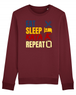 Eat Sleep Kata Repeat  Bluză mânecă lungă Unisex Rise