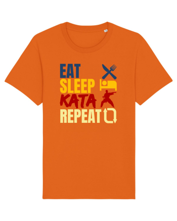 Eat Sleep Kata Repeat  Bright Orange