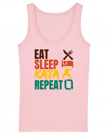 Eat Sleep Kata Repeat  Cotton Pink