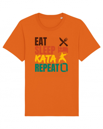 Eat Sleep Kata Repeat  Bright Orange