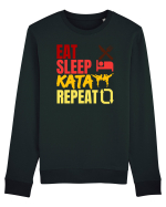 Eat Sleep Kata Repeat  Bluză mânecă lungă Unisex Rise