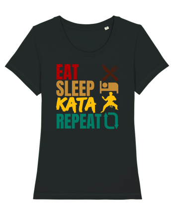 Eat Sleep Kata Repeat  Black