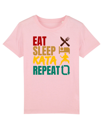 Eat Sleep Kata Repeat  Cotton Pink
