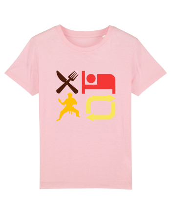 Eat Sleep Kata Repeat  Cotton Pink