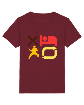 Eat Sleep Kata Repeat  Burgundy