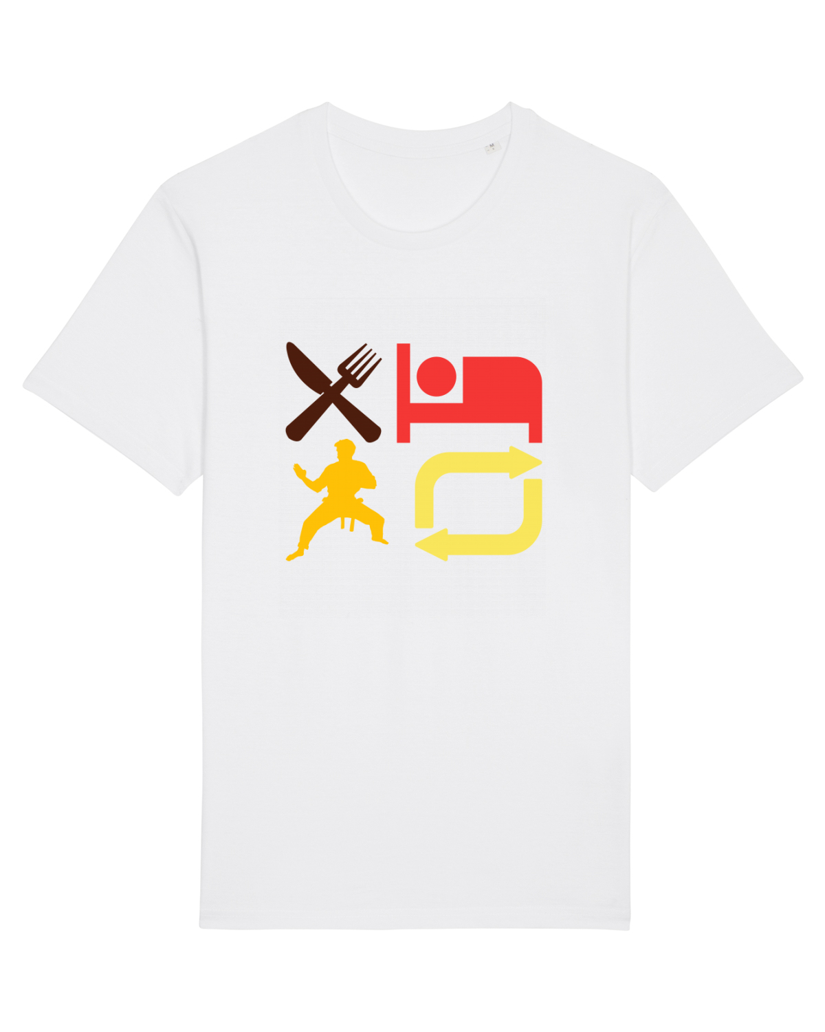 Tricou mânecă scurtă Unisex Rocker White