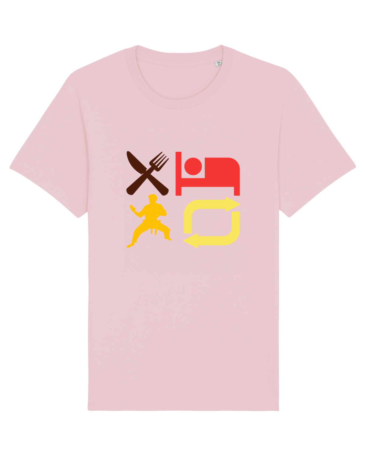 Tricou mânecă scurtă Unisex Rocker Cotton Pink