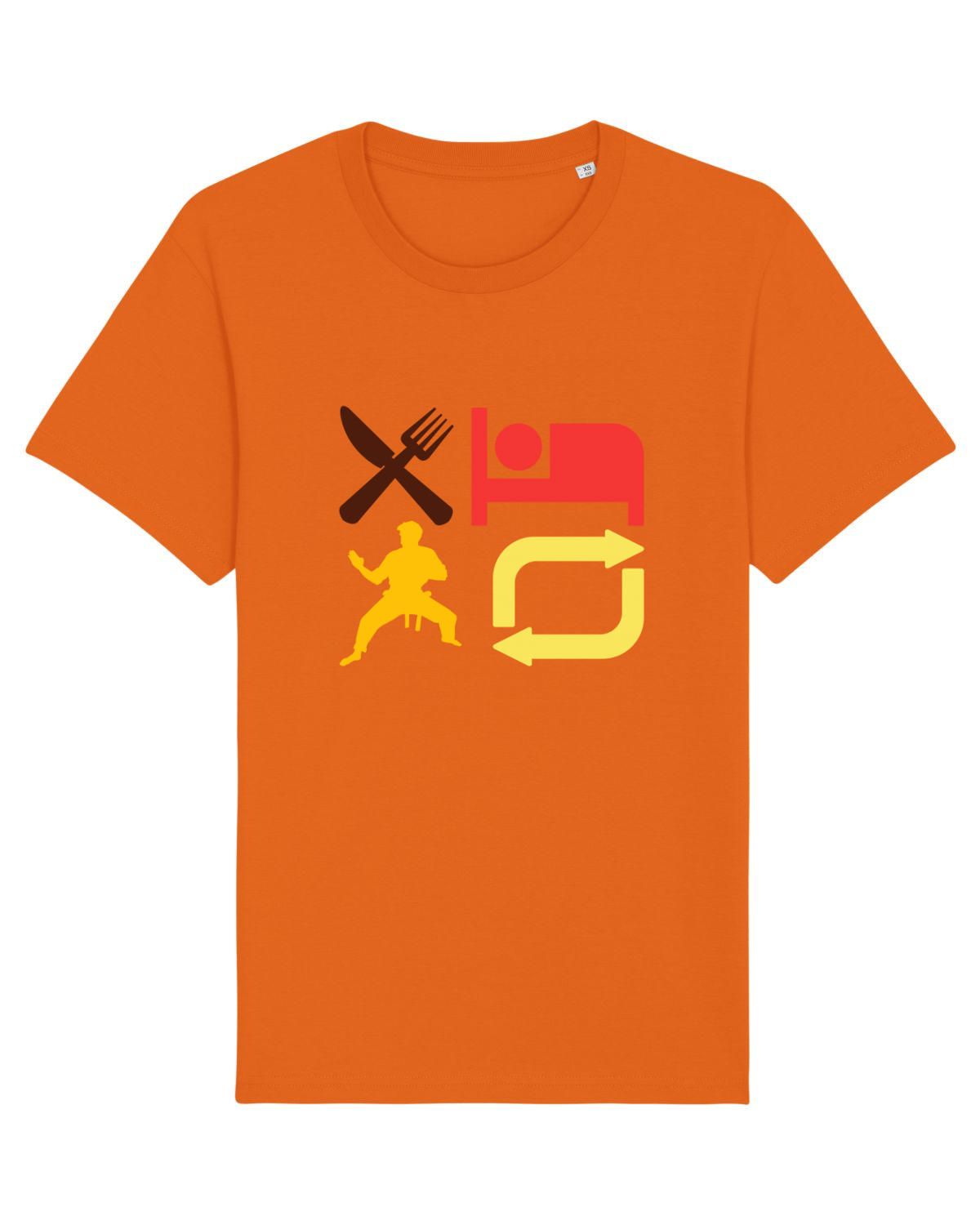 Tricou mânecă scurtă Unisex Rocker Bright Orange