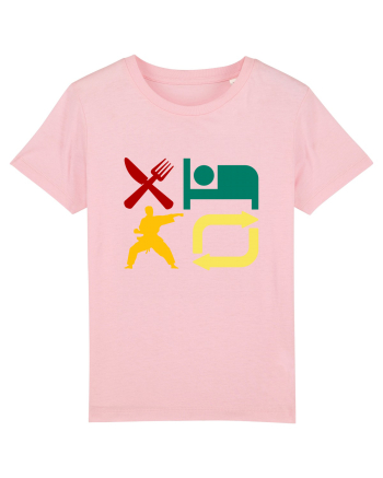 Eat Sleep Kata Repeat  Cotton Pink