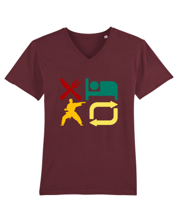 Eat Sleep Kata Repeat  Burgundy