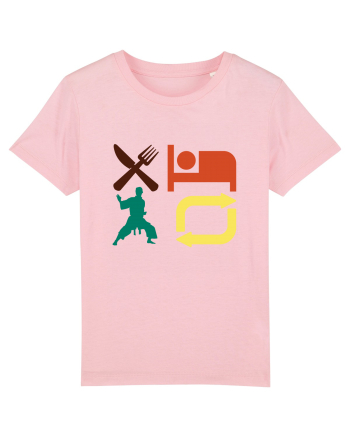 Eat Sleep Kata Repeat  Cotton Pink