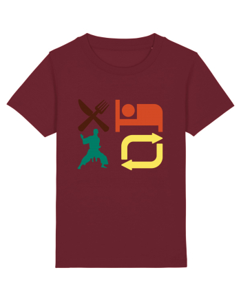Eat Sleep Kata Repeat  Burgundy