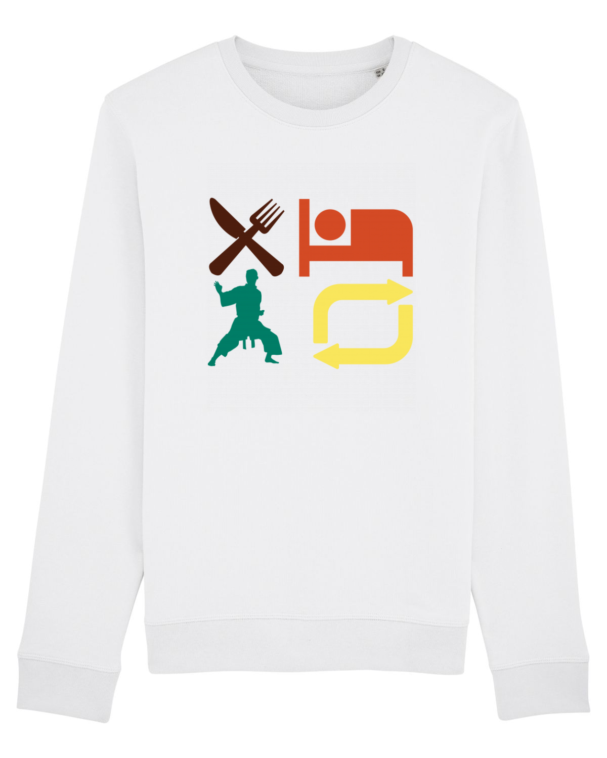 Bluză mânecă lungă Unisex Rise White