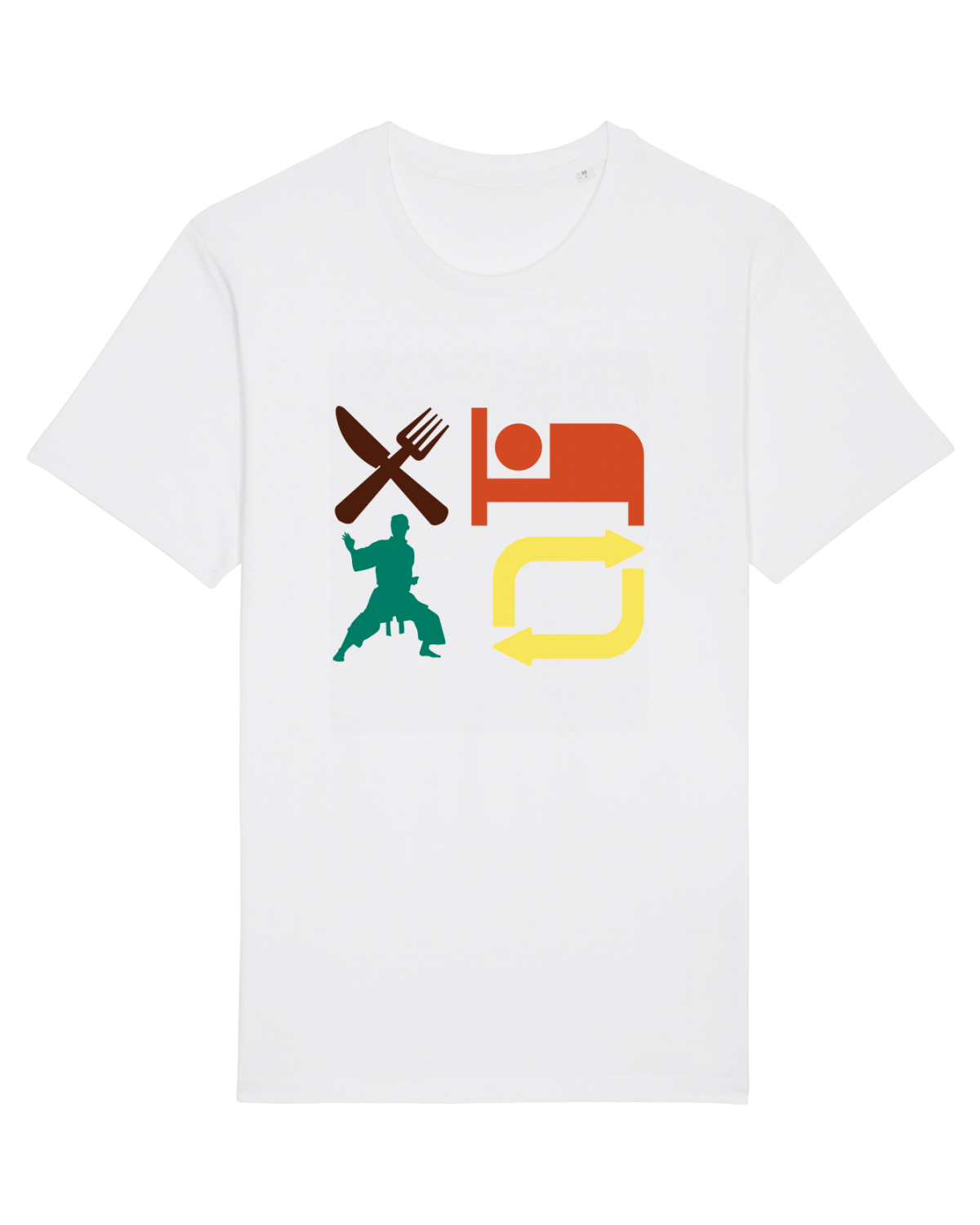 Tricou mânecă scurtă Unisex Rocker White