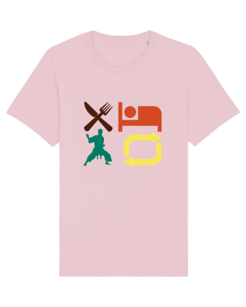 Eat Sleep Kata Repeat  Cotton Pink