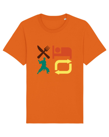 Eat Sleep Kata Repeat  Bright Orange