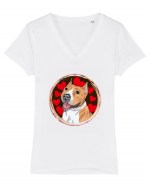 I Love Pitbull Tricou mânecă scurtă guler V Damă Evoker