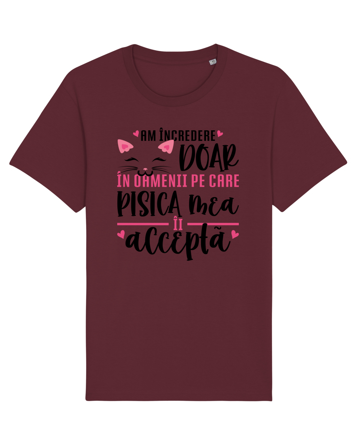 Tricou mânecă scurtă Unisex Rocker Burgundy