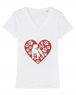 I Love Pitbull Tricou mânecă scurtă guler V Damă Evoker