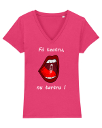 Fă teatru, nu tartru! Tricou mânecă scurtă guler V Damă Evoker