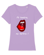 Fă teatru, nu tartru! Tricou mânecă scurtă guler larg fitted Damă Expresser