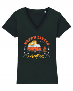 Happy Little Camper Tricou mânecă scurtă guler V Damă Evoker