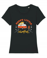 Happy Little Camper Tricou mânecă scurtă guler larg fitted Damă Expresser