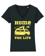 Home is Van Life Tricou mânecă scurtă guler V Damă Evoker