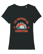 I'd Rather be Camping Tricou mânecă scurtă guler larg fitted Damă Expresser