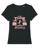 It's Time for an Adventure Tricou mânecă scurtă guler larg fitted Damă Expresser