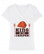 King of the Camper Tricou mânecă scurtă guler V Damă Evoker