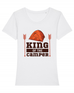 King of the Camper Tricou mânecă scurtă guler larg fitted Damă Expresser