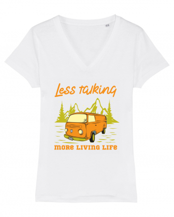 Less Talking More Living Life White