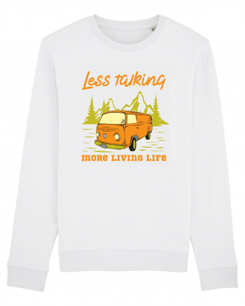 Less Talking More Living Life White