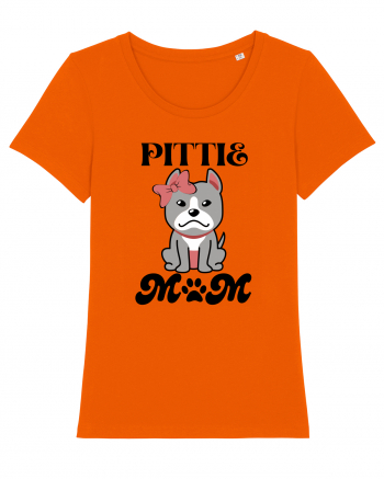 Pittie Mom Bright Orange