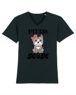 Pittie Mom Tricou mânecă scurtă guler V Bărbat Presenter