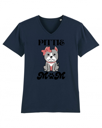 Pittie Mom French Navy