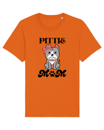 Pittie Mom Bright Orange