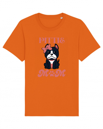 Pittie Mom Bright Orange