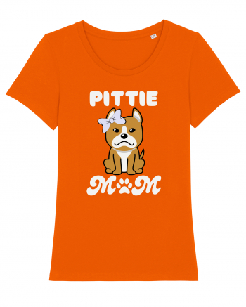 Pittie Mom Bright Orange