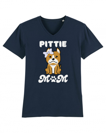 Pittie Mom French Navy