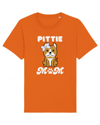 Pittie Mom Bright Orange