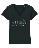 Keep It Simple Tricou mânecă scurtă guler V Damă Evoker