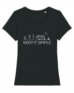 Keep It Simple Tricou mânecă scurtă guler larg fitted Damă Expresser