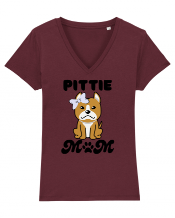 Pittie Mom Burgundy