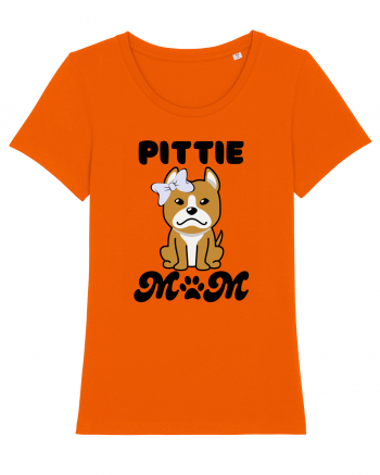 Pittie Mom Bright Orange