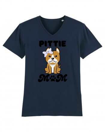 Pittie Mom French Navy