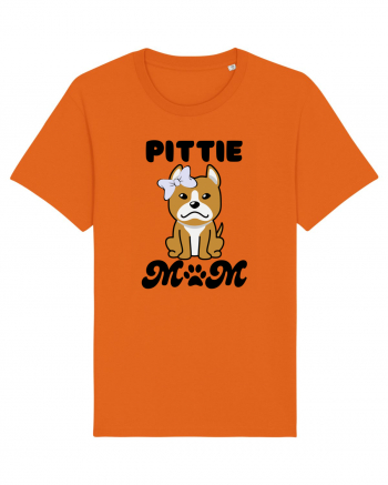 Pittie Mom Bright Orange