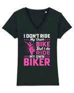 I don't ride my own bike but I do ride my own biker Tricou mânecă scurtă guler V Damă Evoker