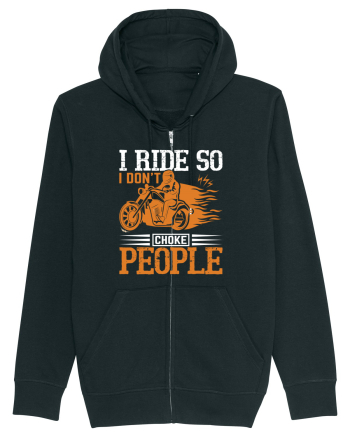 I ride so I don't choke people Black